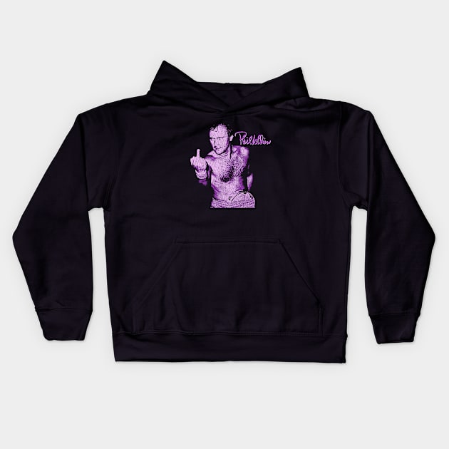 Funny Phil Collins Fan Art Purple Kids Hoodie by Bingung Mikir Nama Design